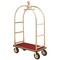 Global Industrial Gold Stainless Steel Bellman Cart Curved Uprights 8 Pneu. Casters, 41-1/4L x 24W x 75H 985119GD - alternate 1